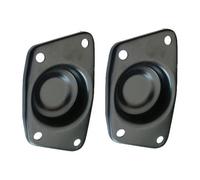 Couvercles noirs ronds sur train arrière à trompettes pour Volkswagen Coccinelle 1200, 1300, 68-> - 2 pièces