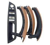 Couvercles Poignées Intérieures Pour BMW X5 X6 E70 E71 2007-2014 LHD RHD Poignée Traction Panneau Commutateur Fenêtre Avec Revêtement Cuir(Sattle Brown,LHD)