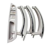 Couvercles Poignées Intérieures Pour BMW X5 X6 E70 E71 2007-2014 Poignée De Porte Intérieure Et Fenêtre Avec Revêtement En Cuir(Gray,LHD)