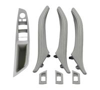 Couvercles Poignées Intérieures Pour Série 5 F10 F11 520 523 525 528 2010-2017 7PCS LHD Interrupteur Lève-vitre Intérieur Accoudoir Housse Poignée Cuir(Grey,A)