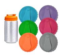 Couvercles pour Canettes - 6X Protège-Boissons Réutilisables | Accessoire De Bar En Silicone Anti-Gaspi - Conservation De La Gazéification Pour Bière, Jus Et Énergisants