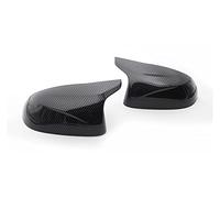 Couvercles rétroviseurs voiture Couvercle De Rétroviseur En Fibre De Carbone Look Noir Pour F25 X3 F26 X4 F15 X5 F16 X6 2014-2018 Cache de rétroviseur extérieur(1 set Carbon pattern)