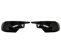 Couvercles rétroviseurs voiture Remplacement De Capuchon De Couvercle De Rétroviseur D'aile De Porte Latérale Noir Brillant Pour E46 Série 3 1998-2005 Cache de rétroviseur extérieur(Left and Right)