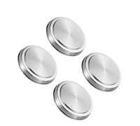 Couvercles Ronds pour Plaques de Cuisson, 4 Pièces en Acier Inoxydable | Design Rond Argenté, Acier Inoxydable, Accessoire de Cuisinière Électrique, Cuisine, Anti-Salissures