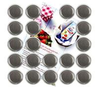 Couvercles TO 66 - Argent - Lot de 20 - Adapté pour pots de 125 ml - Twist-Off - Livre de recettes gratuit