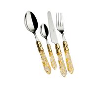 Casa Bugatti ALD1G-S4250 - ALADDIN GOLD manche doré - Ensemble de couverts, 24 pièces dans un paquet cadeau