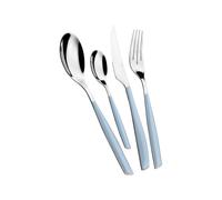 Casa Bugatti Ménagère Glamour 24 pièces (6 personnes) Acier inox 18/10 Manche bleu ciel