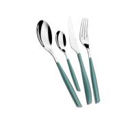 Casa Bugatti Ménagère Glamour 24 pièces Acier inox 18/10 Manche vert céladon 6 personnes