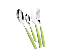 Casa Bugatti Ensemble de 24 couverts Glamour – Inox 18/10 – Manche vert pomme, 6 personnes