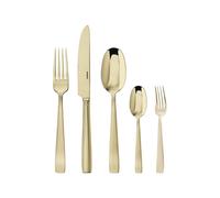 Couvert 30 Pièces Sambonet Flat Acier inoxydable PVD 62712PN1 Mirror Champagne