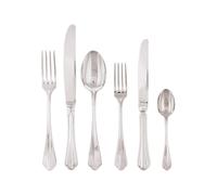 Couvert 6 Pièces Sambonet Rome Acier argenté 52746-86 Plaqué Argent