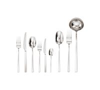 Couvert 75 Pièces Sambonet Linea Q Acier argenté 52730-77 Plaqué Argent