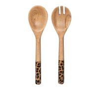 Table Passion Couvert à Salade Léopard 28 cm Marron - Bois De Manguier Marron