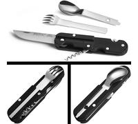 Couteau Bivouac Multifonction - Made in France - Noir