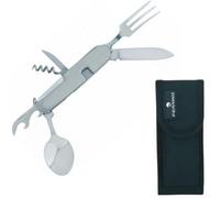 Couvert camping ferrino pocket knife with cutlery set inox