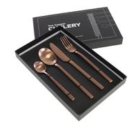 Couvert Table 4 Pièces Set Acier Cuivre Mat Neuf Golden Cutlery (Couverts)