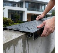 Couvertine Aluminium Décorative de Muret de Parapet avec Gouttière de Rive