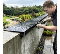 Couvertine de Muret Couronnement Aluminium Parapet Jardin Extérieur | Panneau Recouvrement D’extension Haut Terrasse, Plaque Couronnement Clôture Jardin-pa(18x180cm/7x71in)