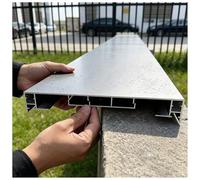 Couvertine Pour Muret D'acrotère Profilés En Aluminium, Usage Extérieur Profilé De Finition Pour Sommet De Mur De Clôture Avec Logements Pour Ruban LED(Fit 217-275mm W,230cm/7.5ft L)