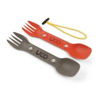 Couverts 3 en 1 cuillière fourchette couteau Uco Spork (x2) Gris TU