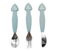 Couverts 3 pièces en silicone gris TU