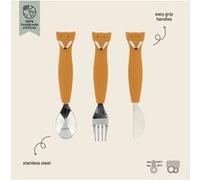 Couverts 3 pieces en silicone - Mr Fox - Trixie Orange