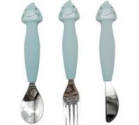 Couverts 3 pièces en silicone - Mr. Shark Marron G
