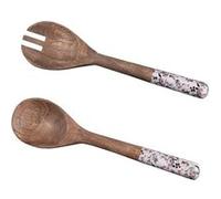 Couverts à salade Champêtre en manguier 28 cm - Table Passion - Multicolore - Bois De Manguier G