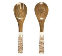 Home Deco Factory – Couvert à salade KA0574 Manguier Dune Terracotta, design naturel, 30 cm