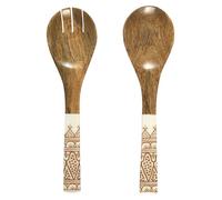 Home Deco Factory – Couvert à salade KA0574 Manguier Dune Terracotta, design naturel, 30 cm