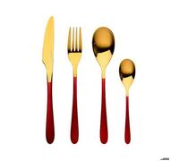 Couverts Bergner Lisboa Rouge Acier inoxydable (16 pcs)