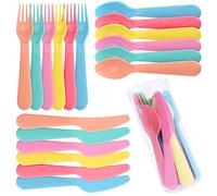 Couverts de pique-nique en plastique réutilisables 18 cuillères