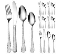 Couverts de Table,24 Pièces Set de Couverts de Table,Set de Couteaux et Fourchettes Cuisine en Acier Inoxydable, pour 6 Personnes, Idéal Coffret/Boîte Cadeau pour la Maison et le Restaurant