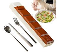 Couverts de voyage, accessoires de cuisine portables en acier inoxydable réutilisables et rechargeables de liquide - Ensemble d'ustensiles portables - Pour famille amis camping pique-nique