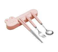 Couverts de Voyage avec Étui | Couverts pour Boîte à Repas | Set de Tablette Antidérapant pour Repas Quotidien Camping Pique-nique | Enfant École