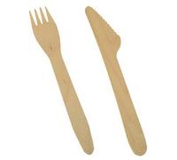 Papstar Couverts en bois pure — 165 mm — 500 pièces