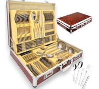 Couverts en Coffret 72 Pièces 12 Personnes Inox Fourchette Cuillère Couteau 22322D SATIN