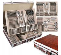 Couverts en coffret 72 pièces 12 personnes inox fourchette cuillere couteau EB5932