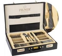 Couverts en Coffret 72 Pièces 12 Personnes Inox Fourchette Cuillère Couteau ZL6508