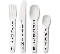 Couverts en mélamine AJ blanc Design Letters
