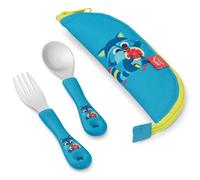 Maped Couverts enfant avec étui Raton laveur – Cuillère & fourchette, lave-vaisselle – Multicolore