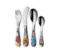 WMF Set de 4 couverts pour enfant ; couteau enfants, fourchette enfant, cuillère enfant, cuillère à café enfants. Cars 2 en acier inoxydable poli. Adapté aux enfants à partir de 3 ans. Gravé. Lavable au lave-vaisselle. Couleur et utilisation de qualité alimentaire.
