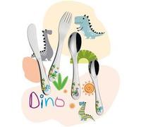 Couverts enfants Dino 4 pièces - Cilio - Argent - Inox G