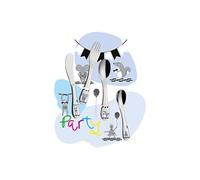 Couverts enfants Party 4 pièces - Cilio - Argent - Inox G