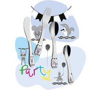 Couverts enfants Party 4 pièces - Cilio - Argent - Inox G