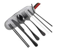 couverts, ensemble de couverts, Couverts, couverts, 1 ensemble de fourchettes à steak, cuillères, pailles réutilisables, kit, soupe, cuillère, coupe-fourchette, alimentaires, long manche