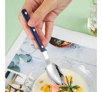 Couverts français en acier inoxydable, argenterie de dîner | Ensemble de 4 couverts de coupe-fourchette française en acier inoxydable - Ustensiles de Service de cuisine, couverts à Steak lavables au l
