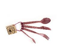 Kupilka Fourchette, couteau, cuillère, cuillère à café dans l'emballage Rouge KCUTR