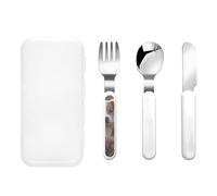 Couverts pour enfants Dogs and Roses, ensemble de 3 pièces couteau, fourchette et cuillère, ensemble de protection de couverts pour enfants, couverts réutilisables portables pour l'extérieur.