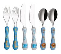 Couverts pour enfants - Exzact - Safari - Acier inoxydable - 6 pièces - Design ergonomique